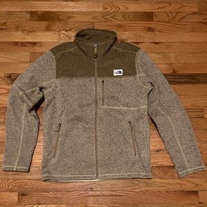 Heathered tan & brown Northface zip up